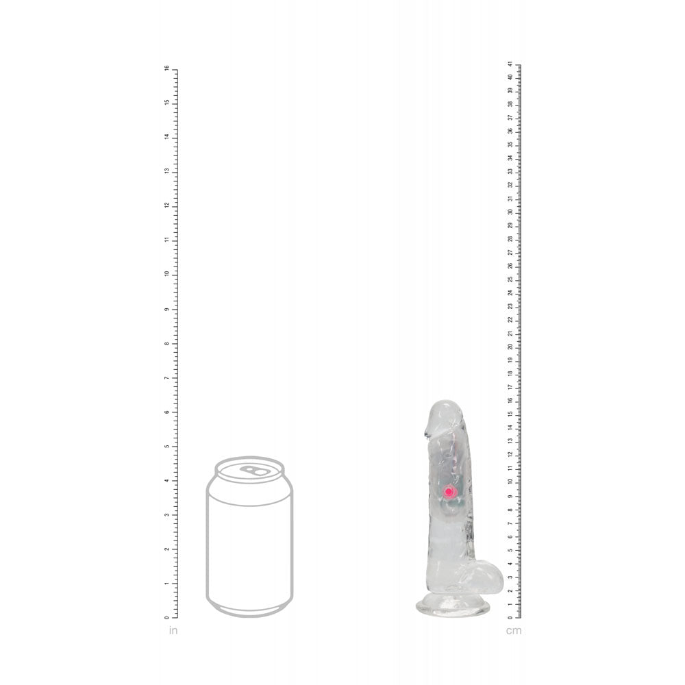 Shots Toys | REALROCK 6" Wireless LED Vibrating Dildo with Balls and Remote