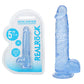 Shots Toys | REALROCK 5" / 12.7cm Crystal Clear Dildo with Balls - Blue