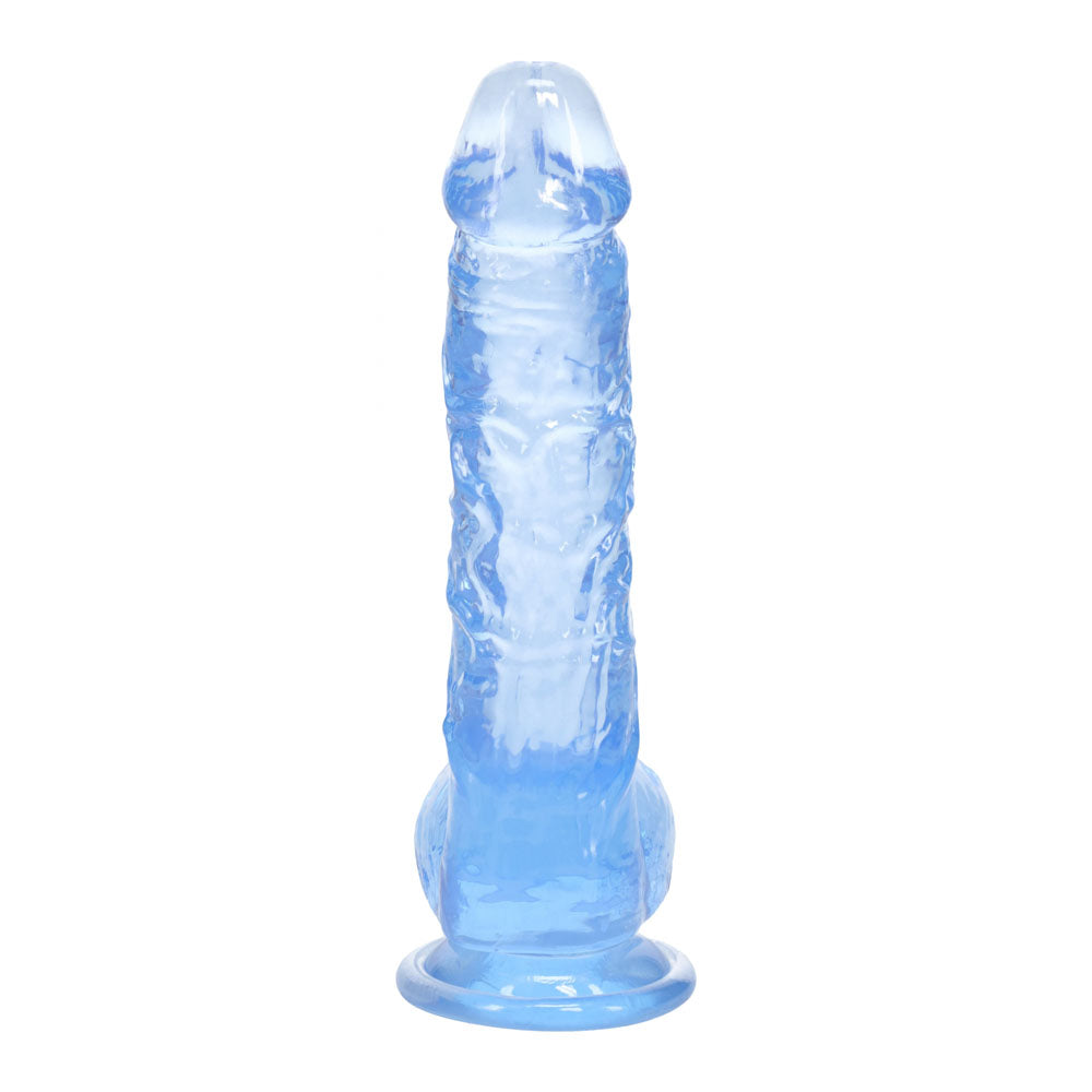 Shots Toys | REALROCK 5" / 12.7cm Crystal Clear Dildo with Balls - Blue