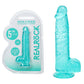 Shots Toys | REALROCK 5" / 12.7cm Crystal Clear Dildo with Balls - Turquoise