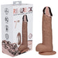 Shots Toys | REALROCK 7" Vibrating Dildo with Metal Head and Wireless Remote - Tan