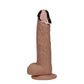 Shots Toys | REALROCK 7" Vibrating Dildo with Metal Head and Wireless Remote - Tan