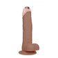 Shots Toys | REALROCK 7" Vibrating Dildo with Metal Head and Wireless Remote - Tan