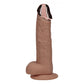 Shots Toys | REALROCK 8" Vibrating Dildo with Metal Head and Wireless Remote - Tan