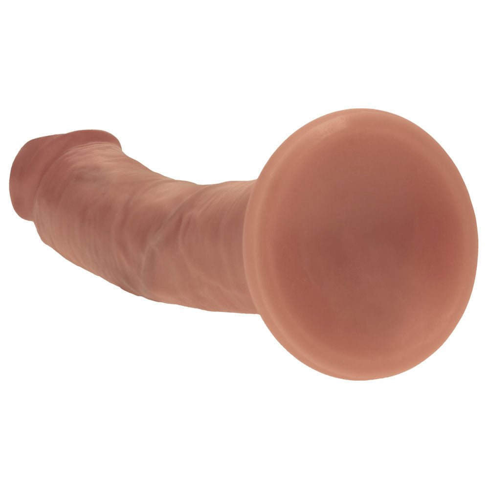 Shots Toys | REALROCK Dual Density Silicone 8" Curved Dildo - Tan