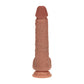 Shots Toys | REALROCK Dual Density 8" Vibrating & Thrusting Dildo - Tan