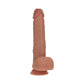 Shots Toys | REALROCK Dual Density 8" Vibrating & Thrusting Dildo - Tan