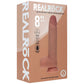 Shots Toys | REALROCK Dual Density 8" Vibrating & Thrusting Dildo - Tan