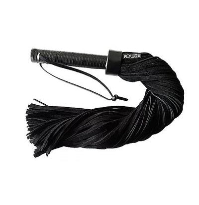 Rouge Black Suede Flogger with Leather Handle
