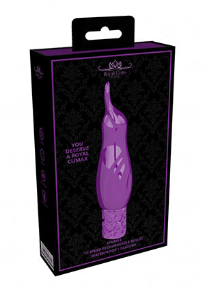 Shots Toys | Royal Gems Sparkle - 10 Speed Rechargeable Silicone Bullet - Purple