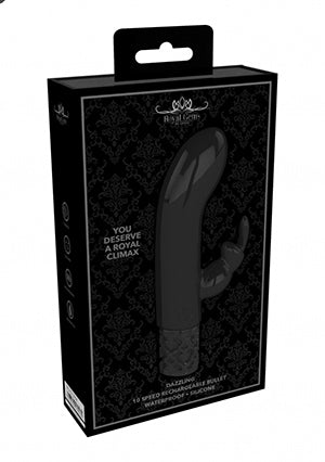 Shots Toys | Royal Gems Dazzling - 10 Speed Rechargeable Silicone Bullet - Black