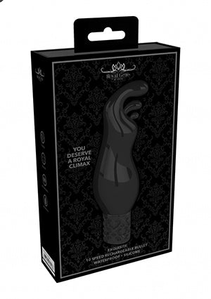 Shots Toys | Royal Gems Exquisite - 10 Speed Rechargeable Silicone Bullet - Black