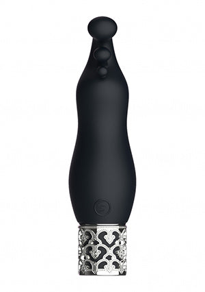 Shots Toys | Royal Gems Exquisite - 10 Speed Rechargeable Silicone Bullet - Black