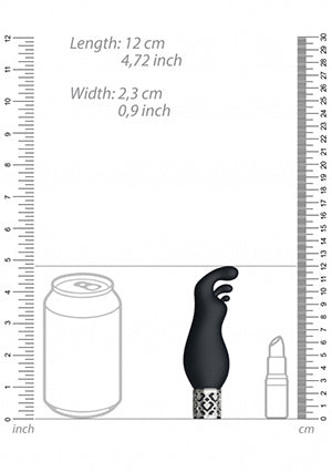 Shots Toys | Royal Gems Exquisite - 10 Speed Rechargeable Silicone Bullet - Black