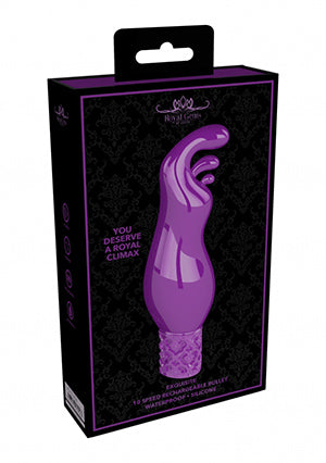 Shots Toys | Royal Gems Exquisite - 10 Speed Rechargeable Silicone Bullet - Purple