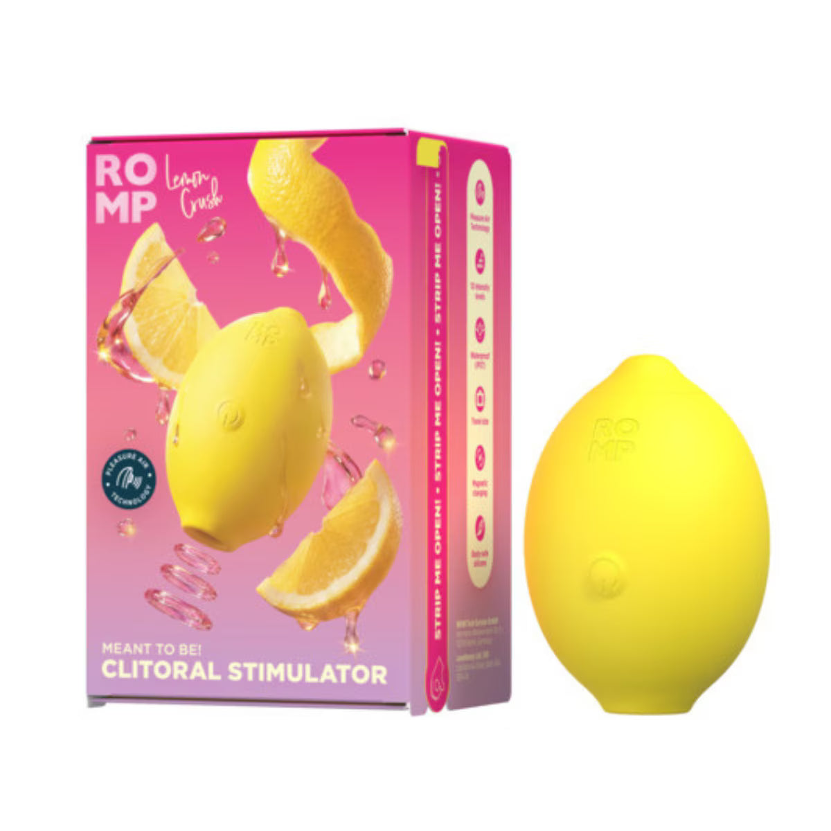Romp Lemon Crush Yellow - Pleasure Air Clitoral Stimulator