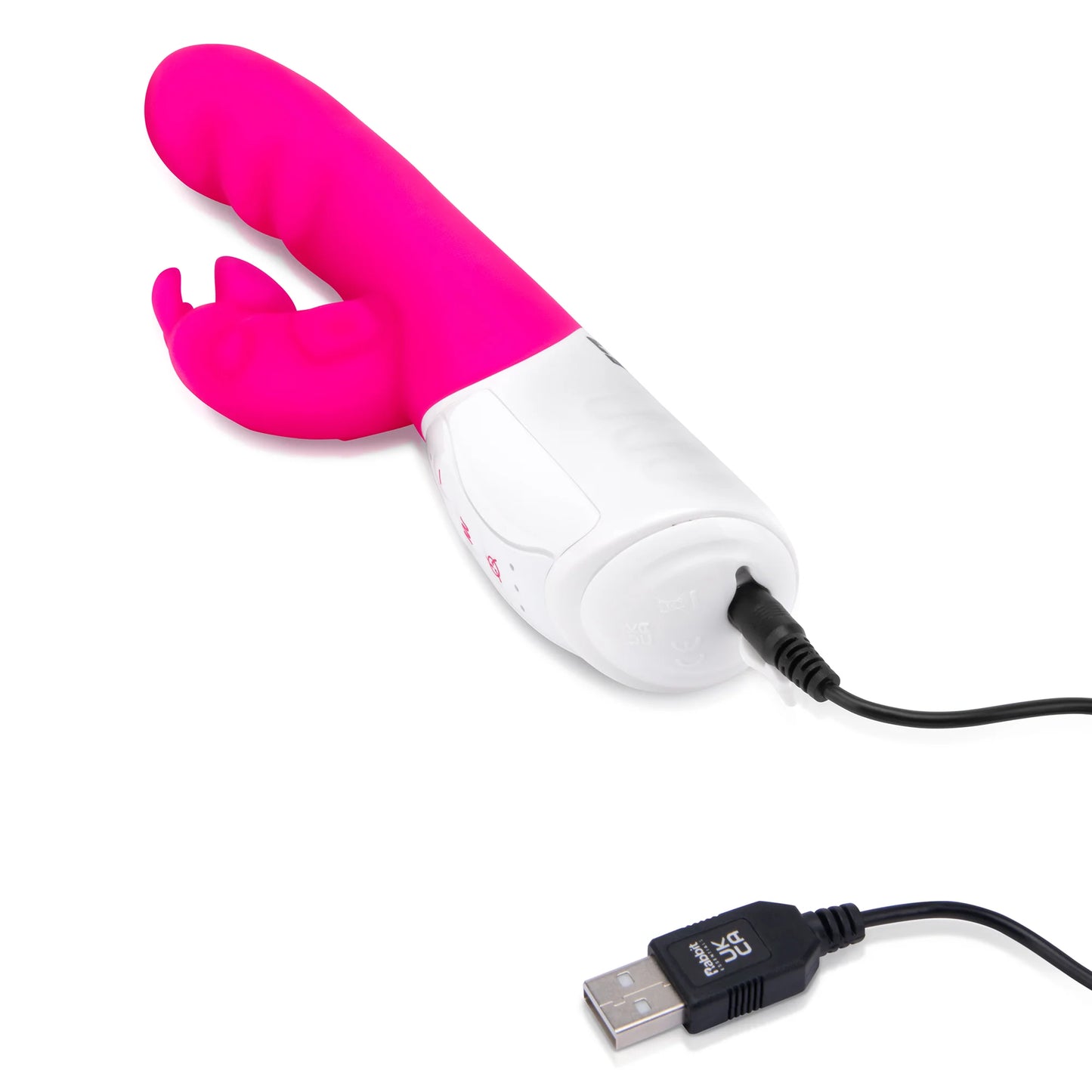Rabbit Essentials Rechargeable Clitoral Suction Rabbit Vibrator - Hot Pink