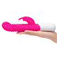 Rabbit Essentials Rechargeable Slim Shaft Thrusting G-Spot Rabbit Vibrator - Pink