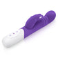 Rabbit Essentials Rechargeable Slim Shaft Thrusting G-Spot Rabbit Vibrator - Purple
