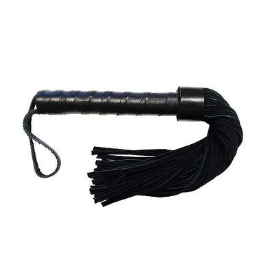 Rouge Suede Flogger with Black Leather Handle