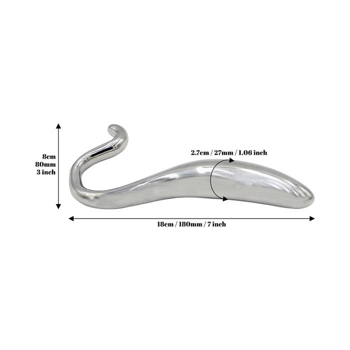 Rouge Steel Hollow Curved 7" Wand