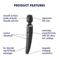 Satisfyer Wand-er Woman Body Massager Wand Vibrator - Black