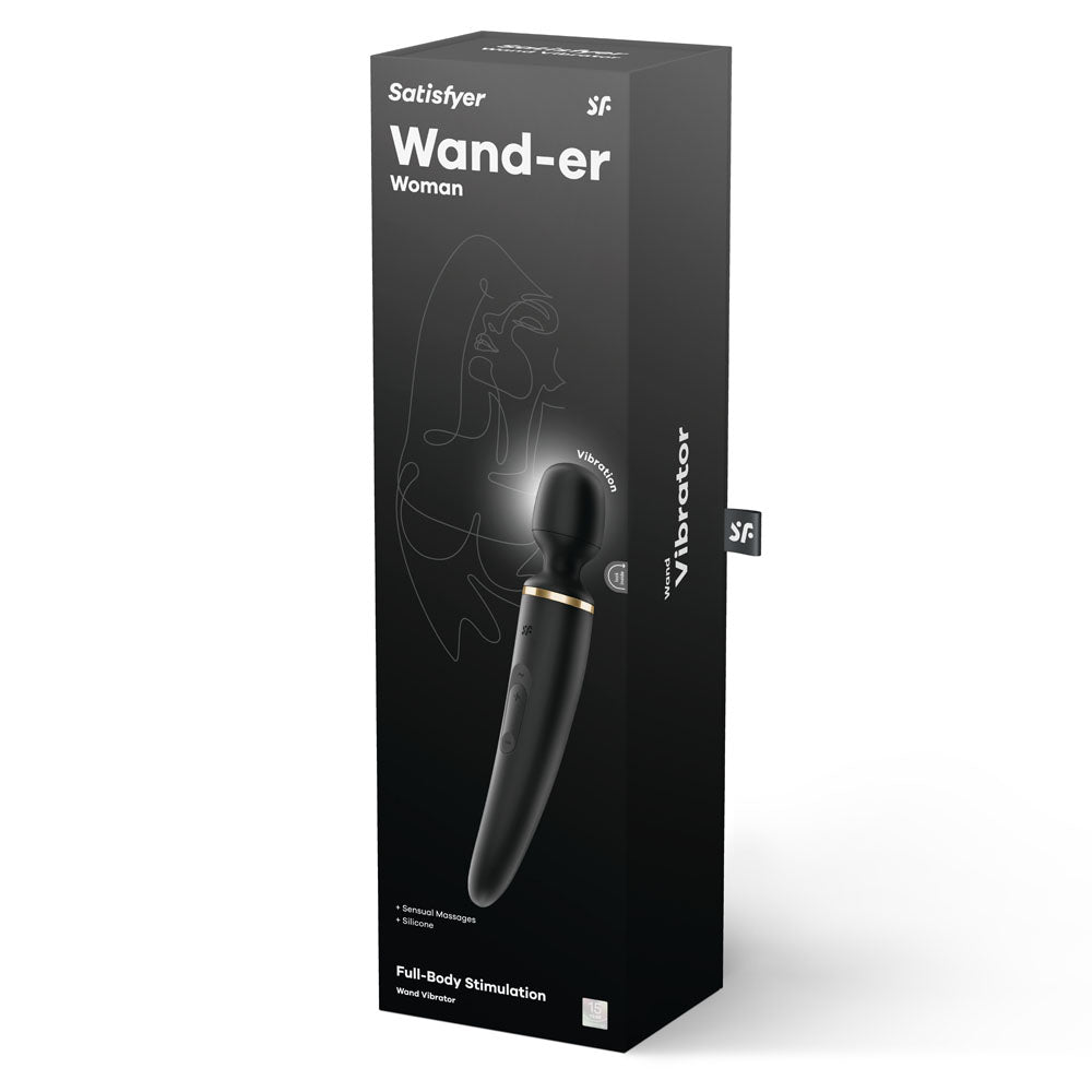 Satisfyer Wand-er Woman Body Massager Wand Vibrator - Black