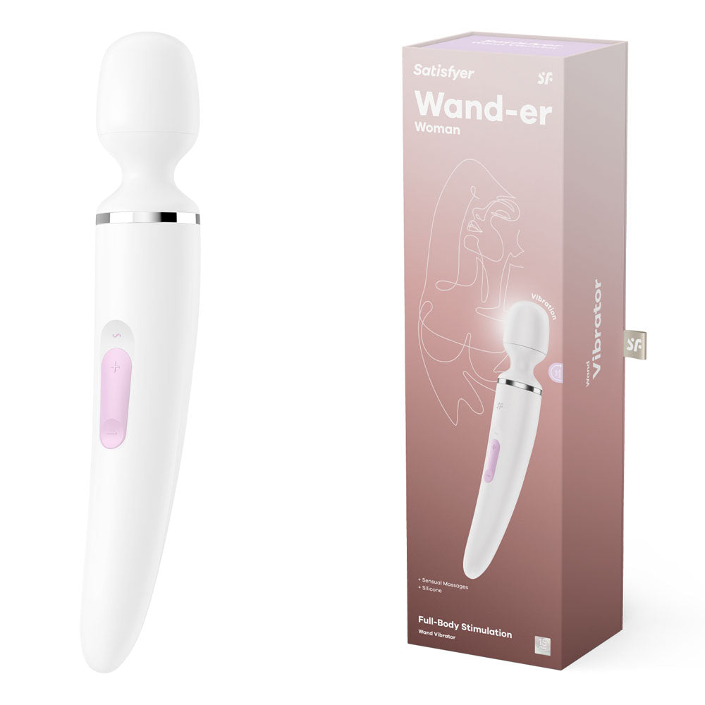 Satisfyer Wand-er Woman Body Massager Wand Vibrator - White