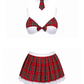 Love In Leather 4 Piece School Girl Set Size S/M or L/XL - MULTIPLE COLOURS