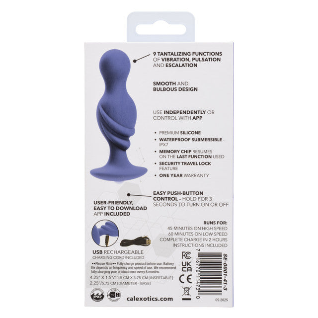 CalExotics Connect™ Advanced Probe - App Control Vibrating Anal Probe