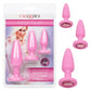 CalExotics | First Time Crystal Booty Kit with Gem Base - Pink