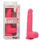 CalExotics Rumbling Thrusting Silicone Studs 7"/17.75cm Vibrating Dildo - Pink