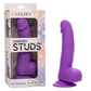 CalExotics Neon Silicone Studs Dildo 6"/15.25 cm - Purple