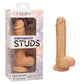 CalExotics Dual Density Silicone Studs Dildo 5”/12.75 cm - Ivory