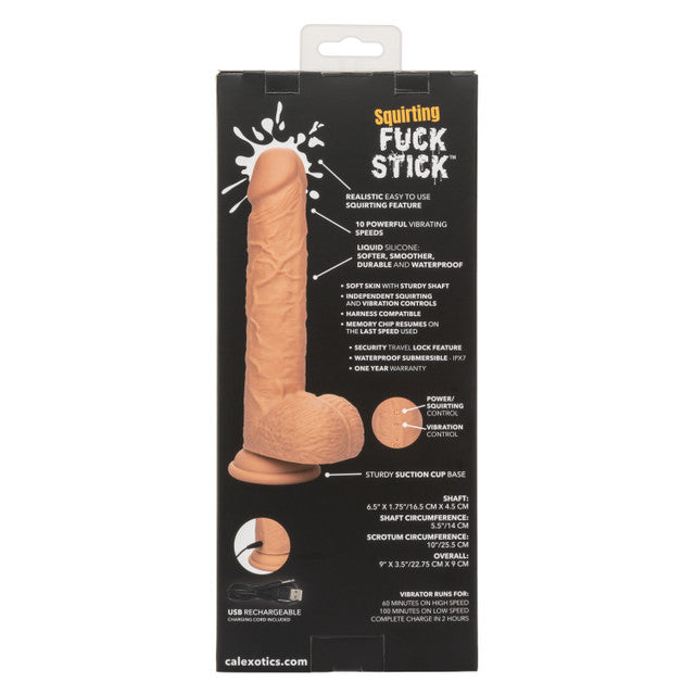 Calexotics Squirting Fuck Stick Vibrating Dildo Dong - Ivory
