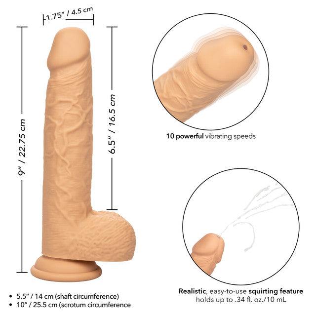 Calexotics Squirting Fuck Stick Vibrating Dildo Dong - Ivory