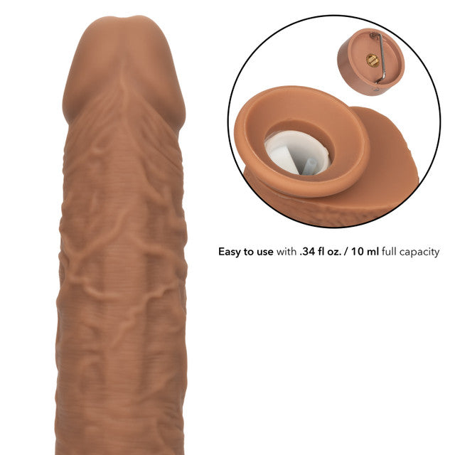 Calexotics Squirting Fuck Stick Vibrating Dildo Dong - Brown