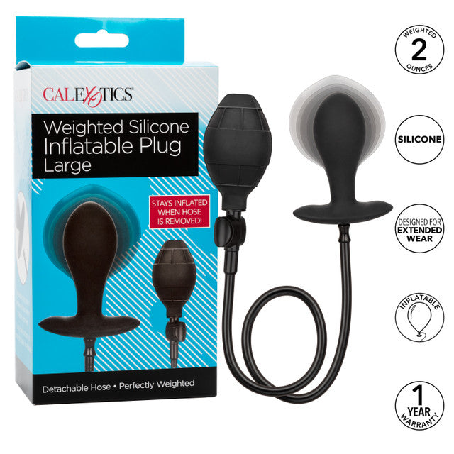 Calexotics Weighted Silicone Inflatable Plug Large
