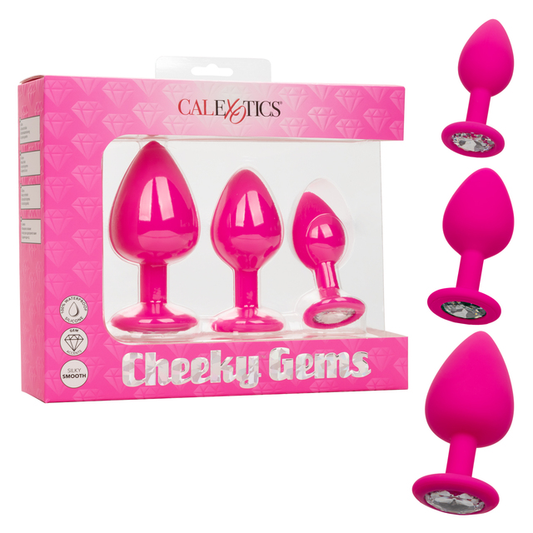 Calexotics Cheeky Anal Plugs 3 Pack - Pink