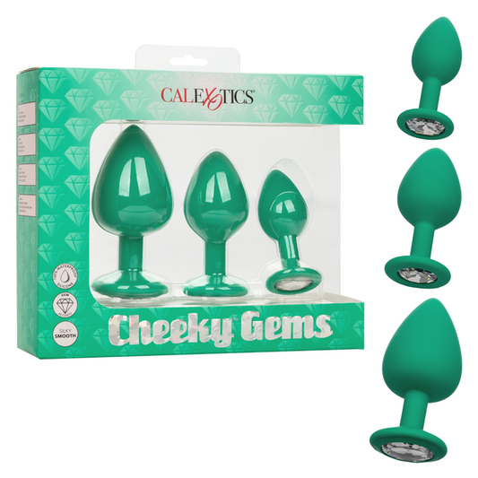 Calexotics Cheeky Anal Plugs 3 Pack - Green