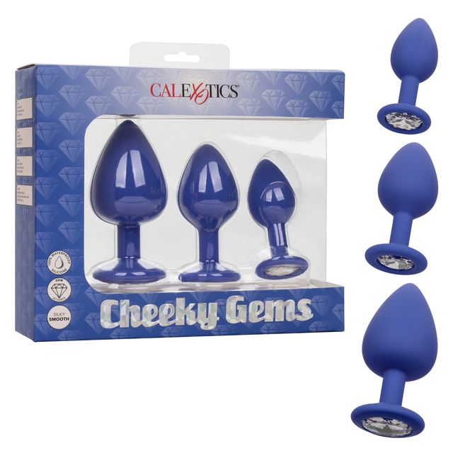 Calexotics Cheeky Anal Plugs 3 Pack - Purple
