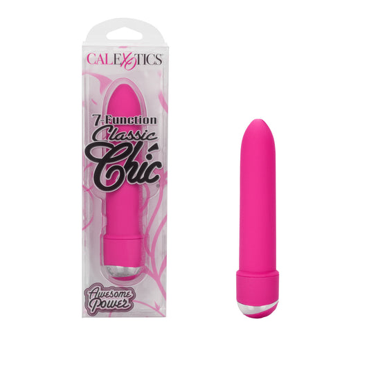 Calexotics Classic Chic® 7 Function Mini Vibe Massager 4.25" Pink