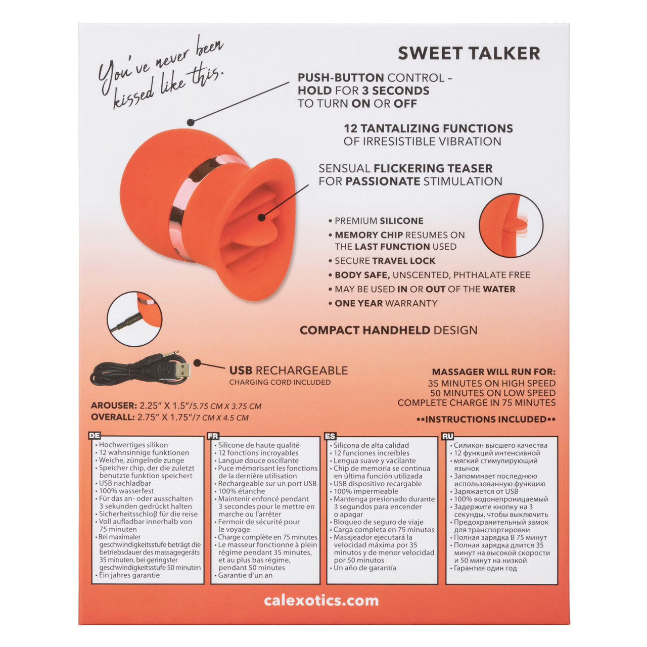 CalExotics French Kiss Sweet Talker - Fluttering Tongue Teaser