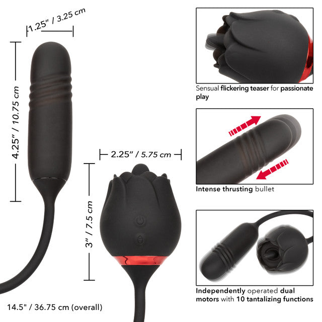 CalExotics French Kiss lite Romeo - Flickering Teaser and Thrusting Bullet Vibrator