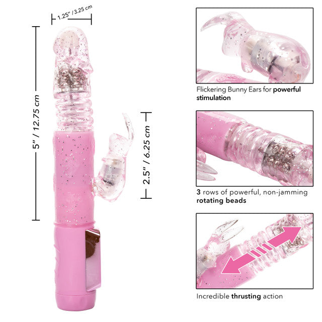 Calexotics Jack Rabbit Petite Thrusting Rabbit Vibrator Pink