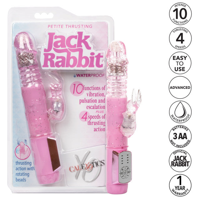 Calexotics Jack Rabbit Petite Thrusting Rabbit Vibrator Pink
