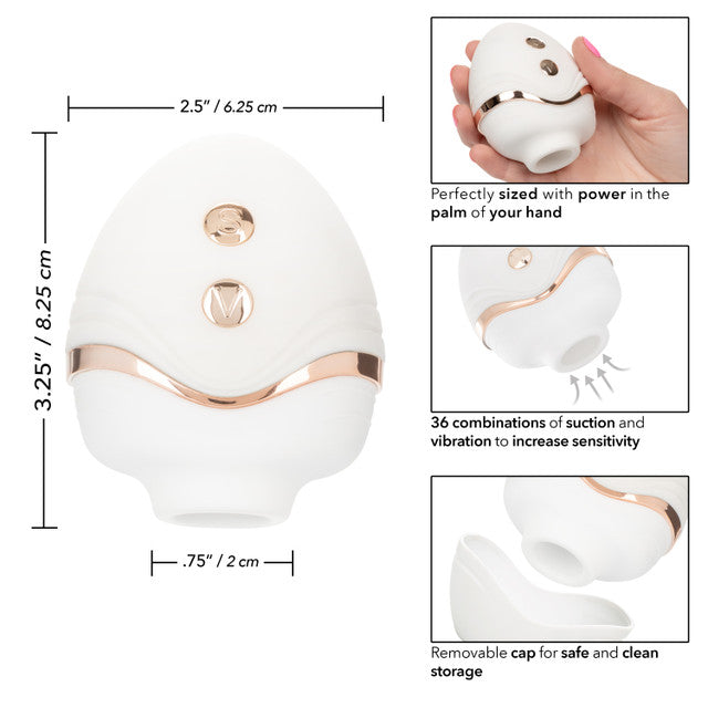 CalExotics Empowered Palm Pleasure Goddess Suction Vibrator