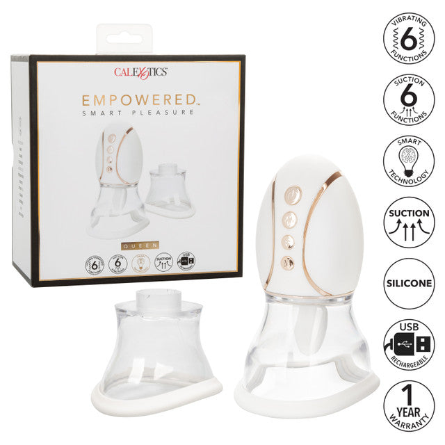 CalExotics Empowered Smart Pleasure Queen Flickering Suction Vibrator