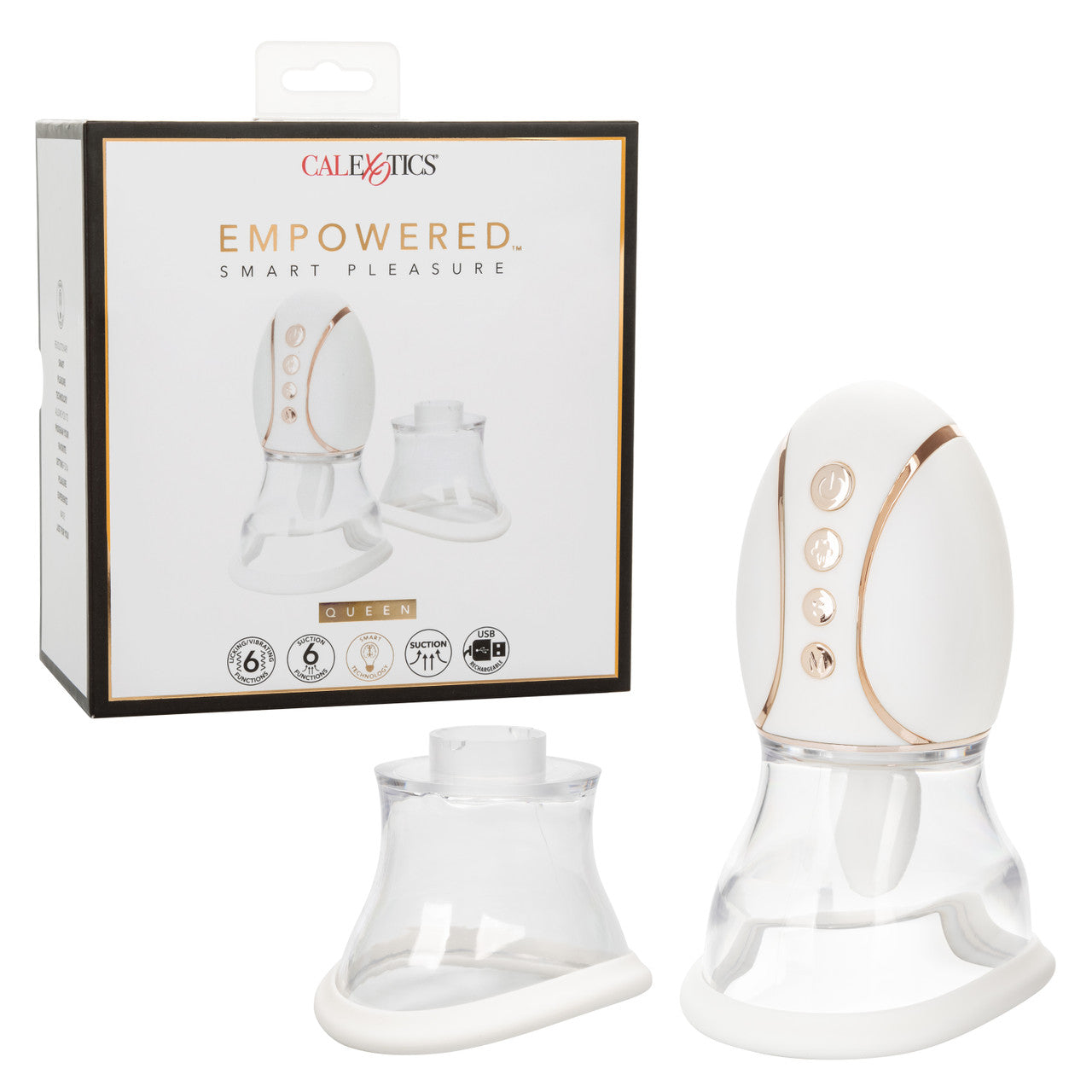CalExotics Empowered Smart Pleasure Queen Flickering Suction Vibrator