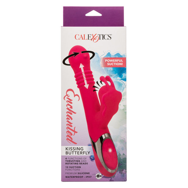 CalExotics Enchanted Kissing Butterfly Thrusting Rotating Beads Rabbit Vibrator